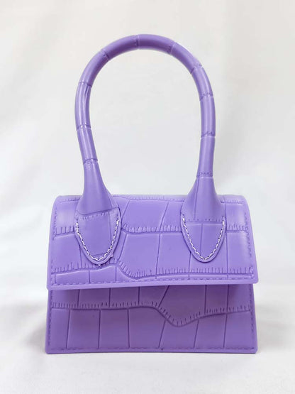 Women's Solid Color Square Handbag
