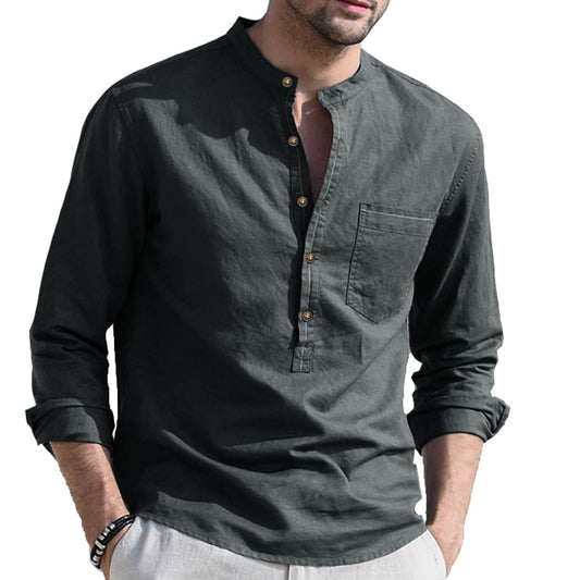 Men's Cotton Linen Loose Shirt