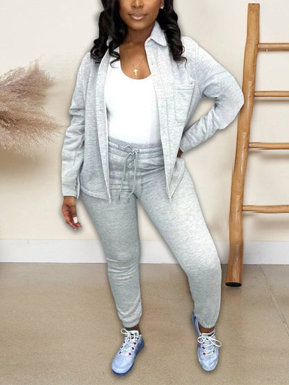 Fleece-lined Tracksuit set