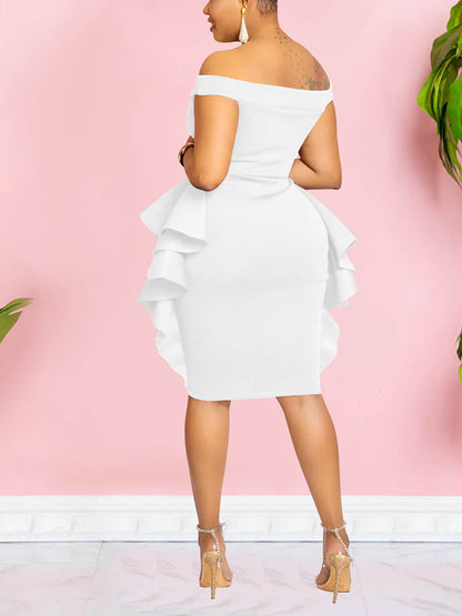 Women's Off Shoulder Ruffle Dresses