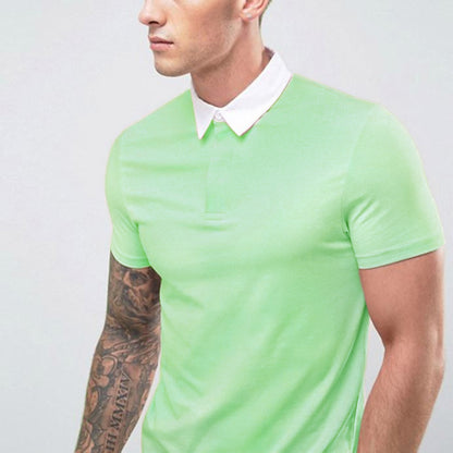 Men's Plus Size Solid Colour Polo