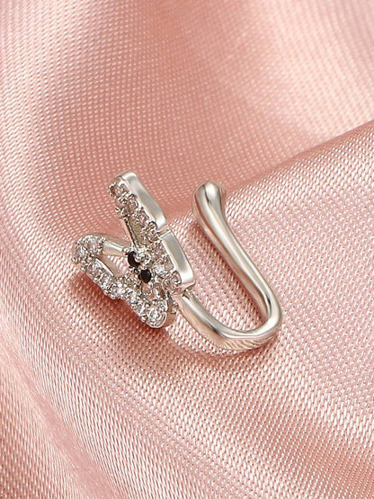 Women's U-shaped Butterfly Nose Ring