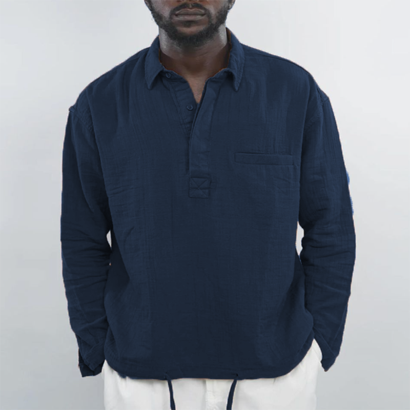 Men's Waist Cord Cotton Shirt