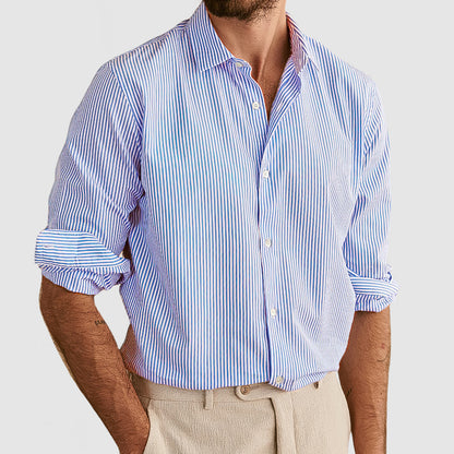 Men's Gentleman's Cotton Everyday Striped Shirt