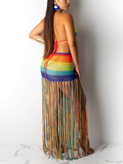 Rainbow Fringe Crochet Set