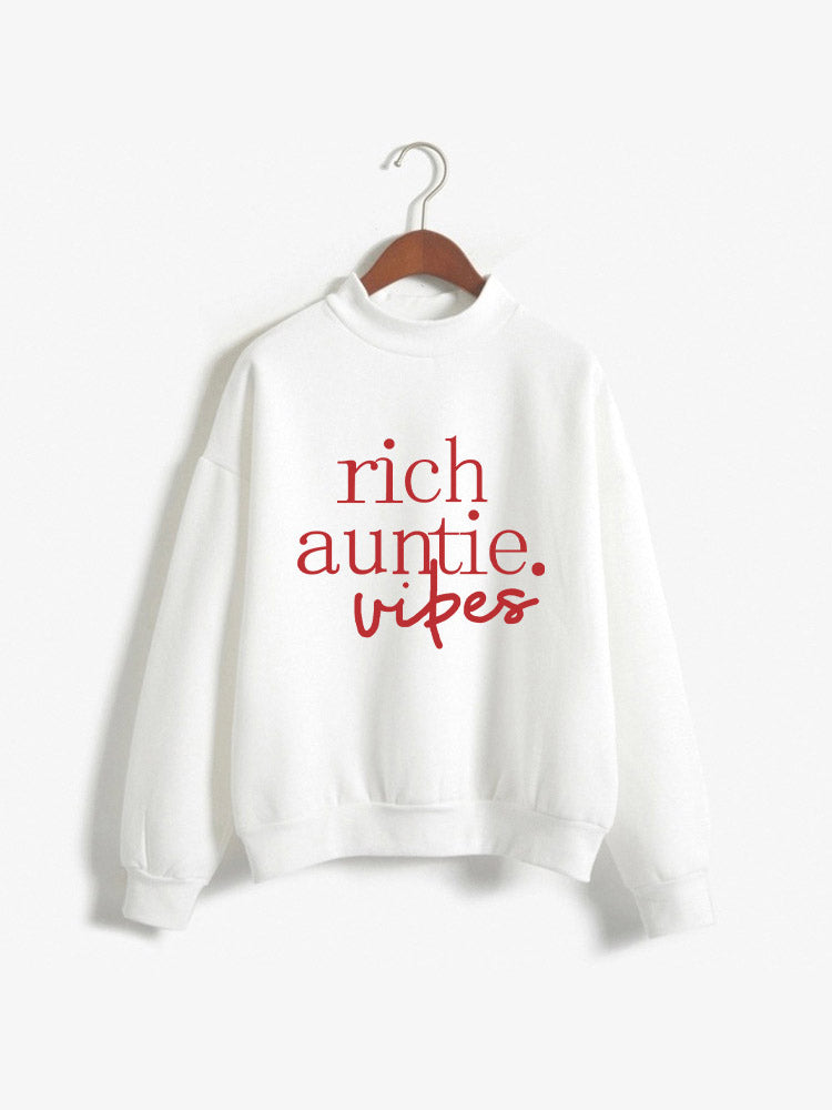 Casual Letter Fleece Sweatshirt