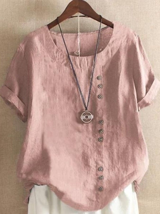 Loose Simple Solid Color Top