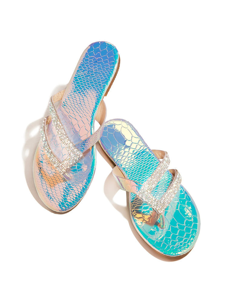 Rhinestone Flip-flop Slides