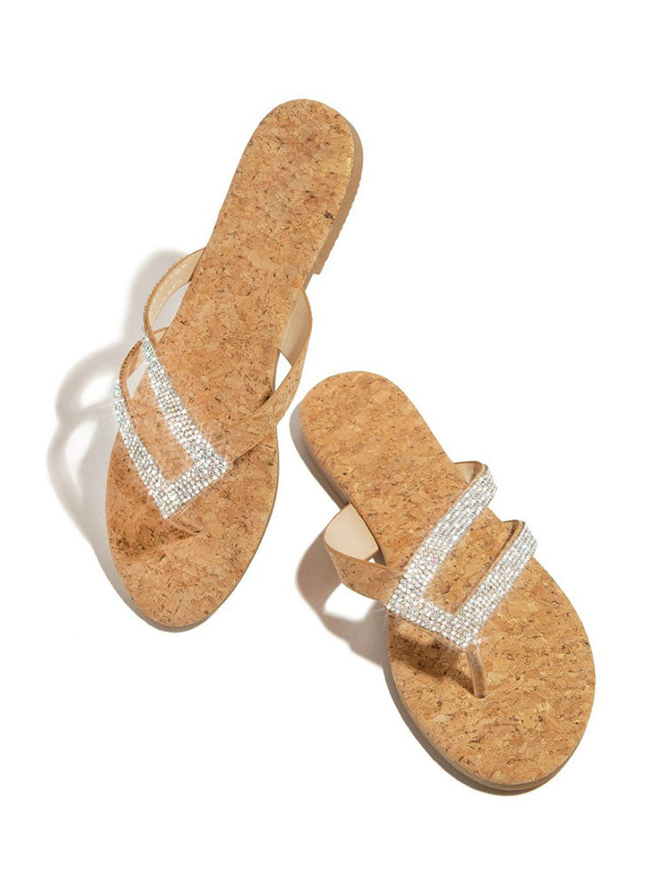 Rhinestone Flip-flop Slides