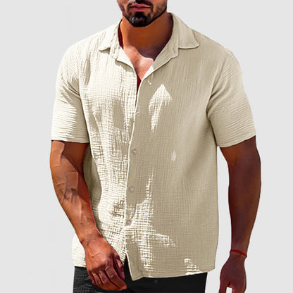 Men's Casual Textured Cotton Shirt