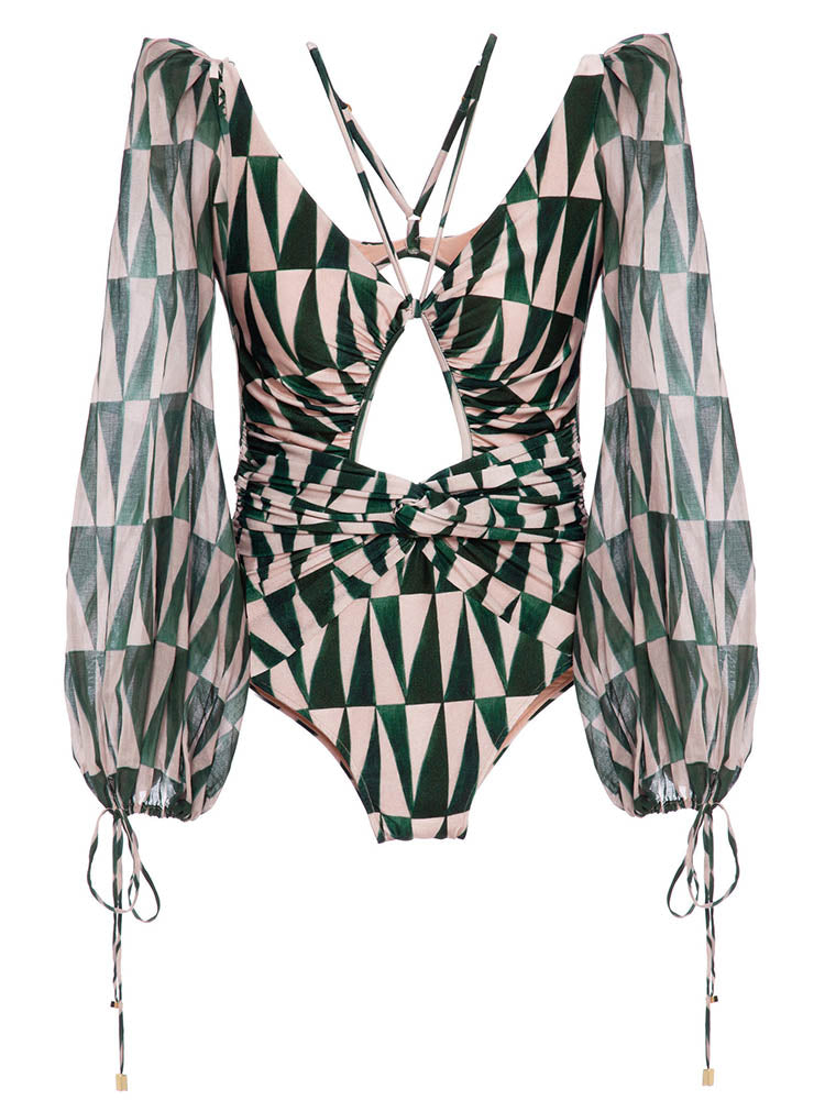 Tropical Cut-out Swimsuit