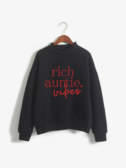 Casual Letter Fleece Sweatshirt