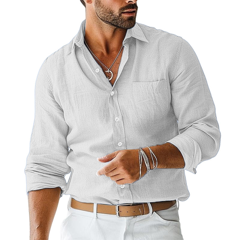 Men's Gentleman's casual basic shirt