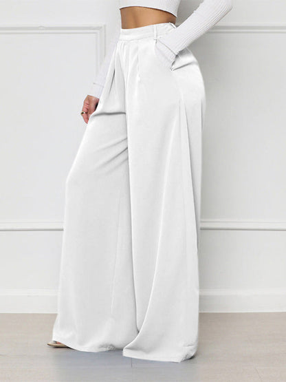 High Waist Pocket Wide Pants