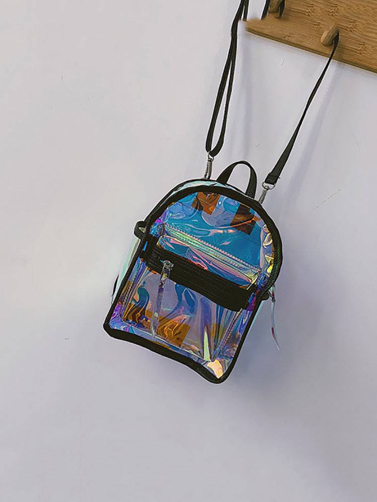 Women's Holographic Curved Top Backpack