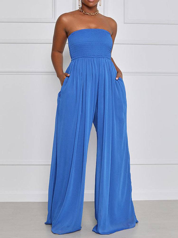 Wide Leg Chiffon Jumpsuit