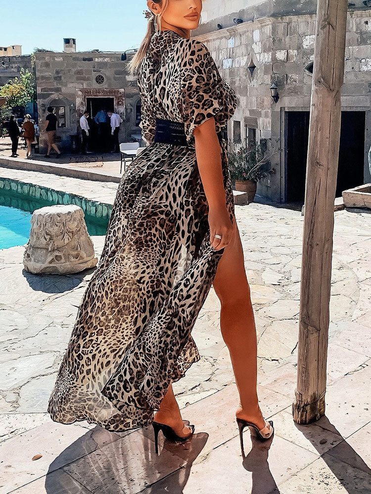 Leopard Beach Cover Up