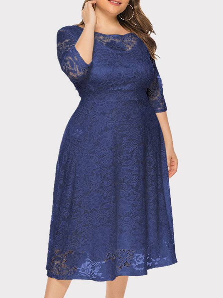 Women's Lace Evening A-Line Dress