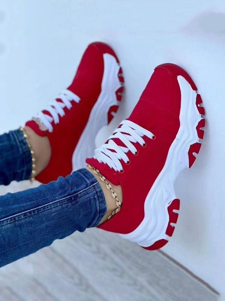 Color Block Lace-up Sneaker