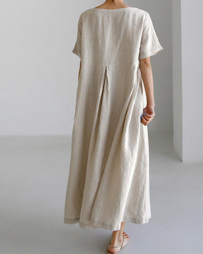 Casual Loose Cotton Dress