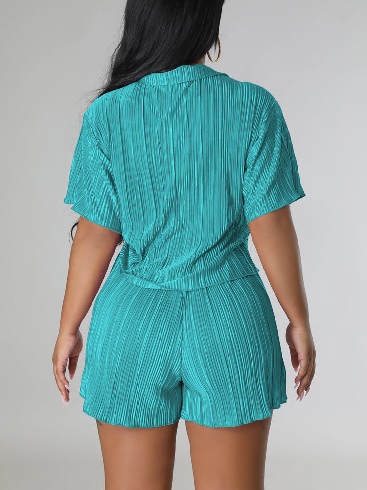 Pleated Casual 2PC Set