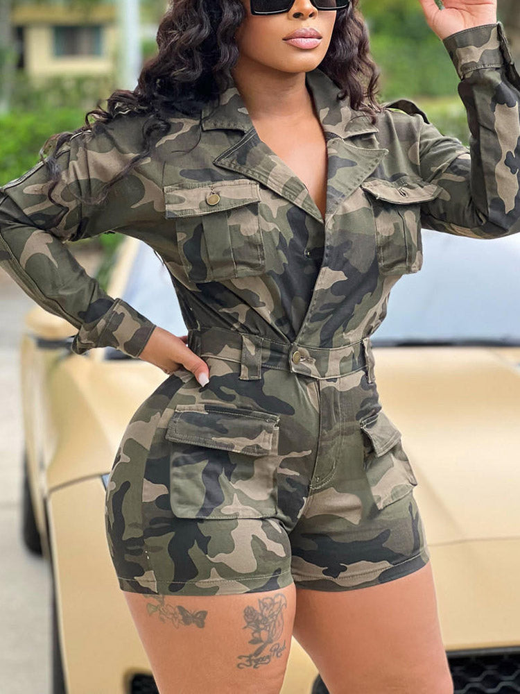 Camouflage Pocket Romper