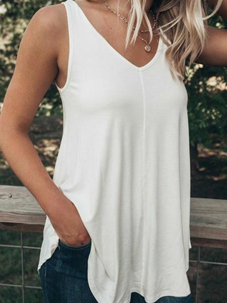 Women's Cotton sleeveless casual simple vest