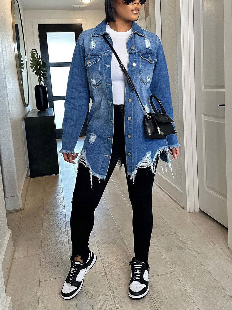 Ripped Denim Jacket