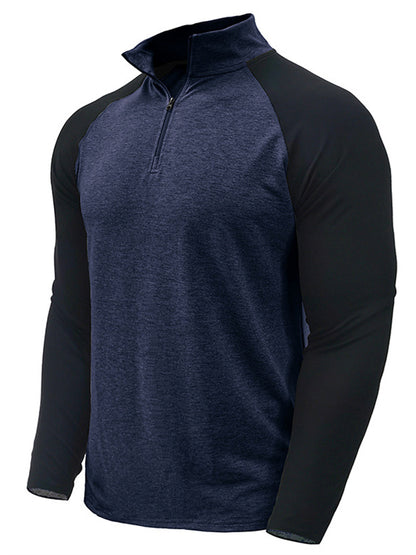 Men's Long Sleeve Zipper High Neck Sweatshirt