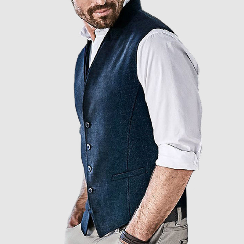 Men's Denim Slim Fit Vest