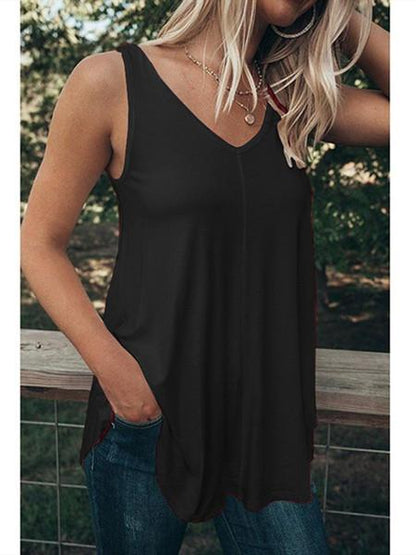 Women's Cotton sleeveless casual simple vest