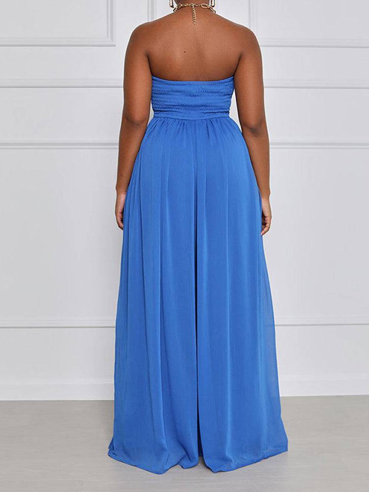 Wide Leg Chiffon Jumpsuit