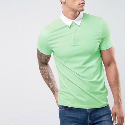 Men's Plus Size Solid Colour Polo