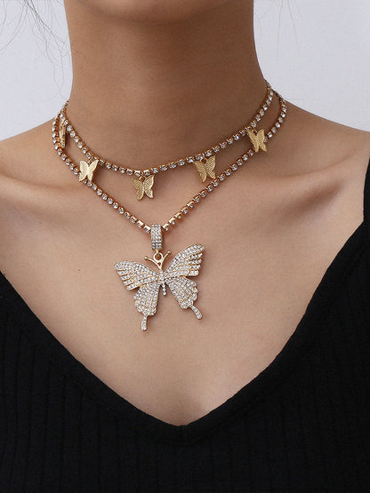 Women's Mix And Match Butterfly Necklace