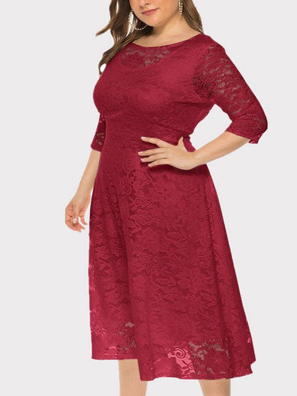 Women's Lace Evening A-Line Dress