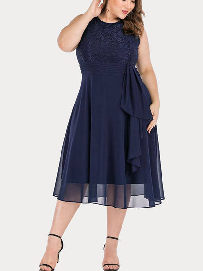 Women's Lace Sleeveless Cocktail Dress