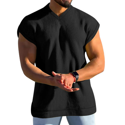 Men's Solid V-neck T-Shirt