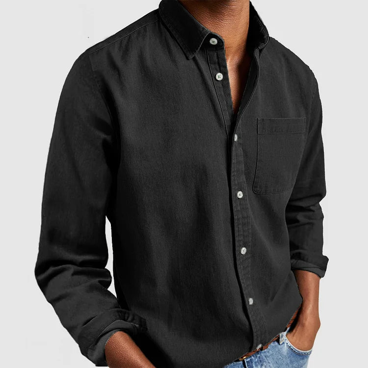 Men's Casual Cotton Basic Shirt