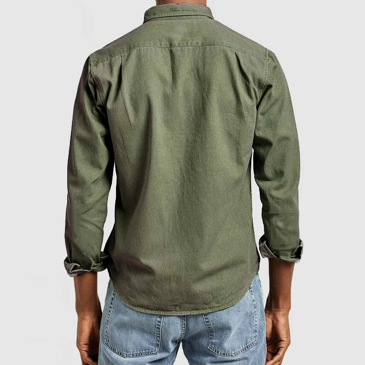 Men's Casual Cotton Basic Shirt