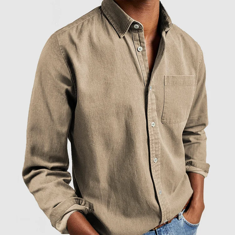 Men's Casual Cotton Basic Shirt