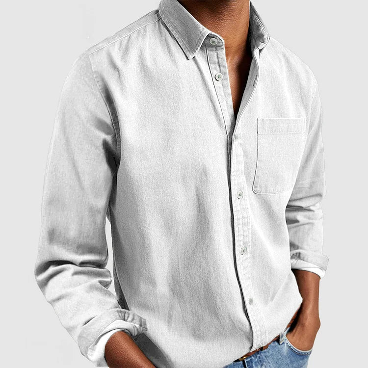 Men's Casual Cotton Basic Shirt