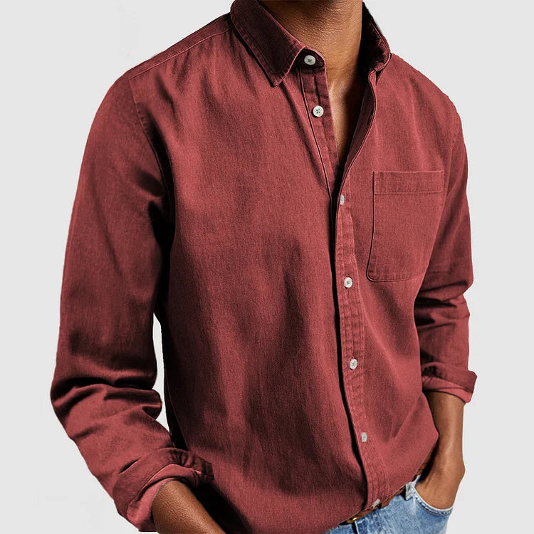 Men's Casual Cotton Basic Shirt