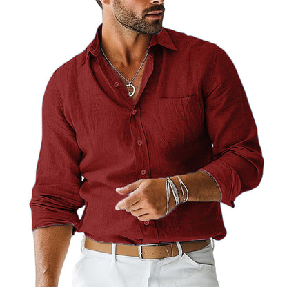 Men's Gentleman's casual basic shirt