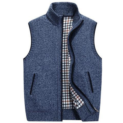 Men's Stand Collar Knitted Vest