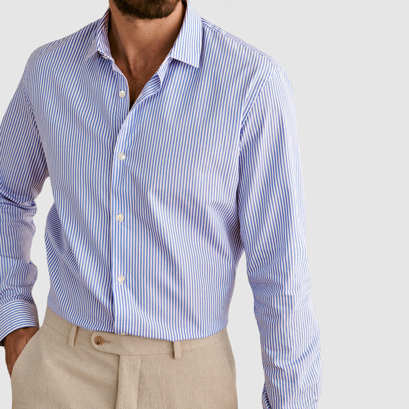 Men's Gentleman's Cotton Everyday Striped Shirt