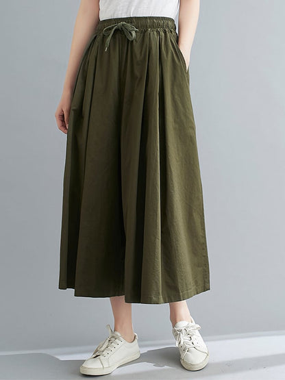 Women's Casual Literary Elegant Wide-Leg Pants