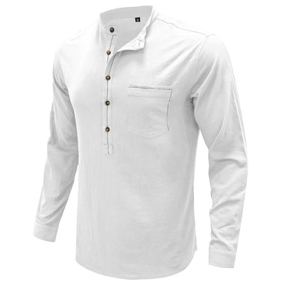 Men's Cotton Linen Loose Shirt