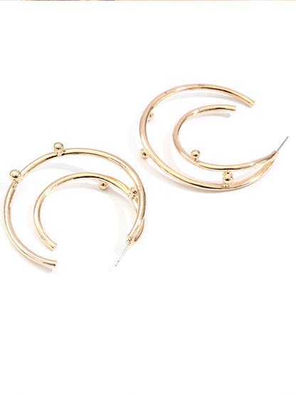 Women's C-shaped Hollow Earrings