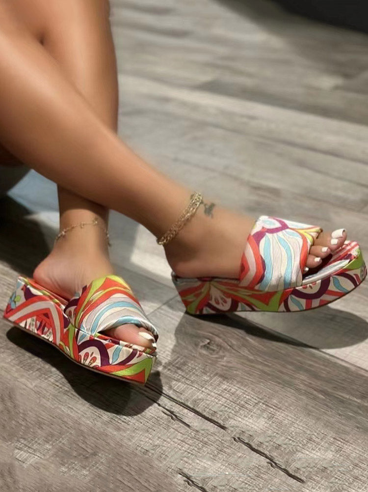 Printed Platform Sandal