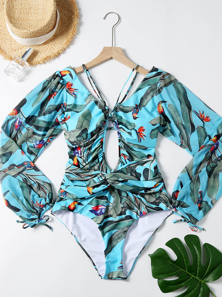 Tropical Cut-out Swimsuit
